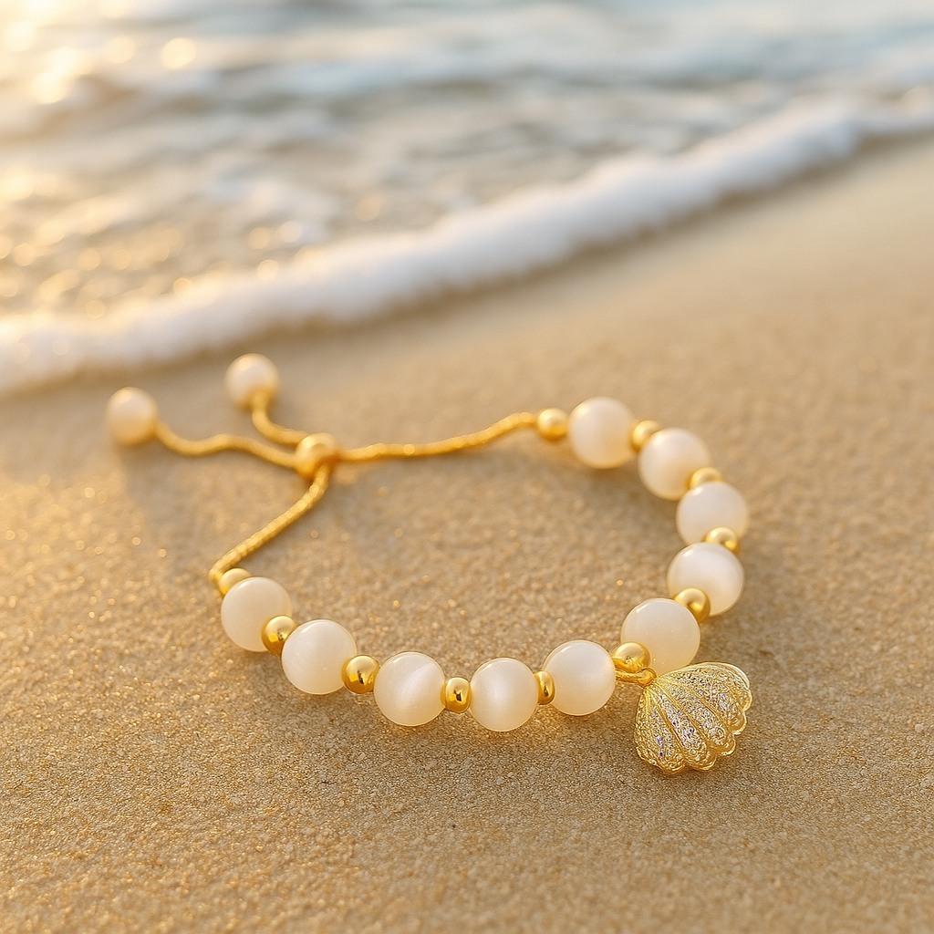 Summer Shell Copper Bracelets Opal/Fresh Water Pearl