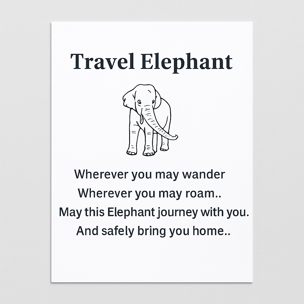 Travel Elephant – A Little Good Luck Keepsake