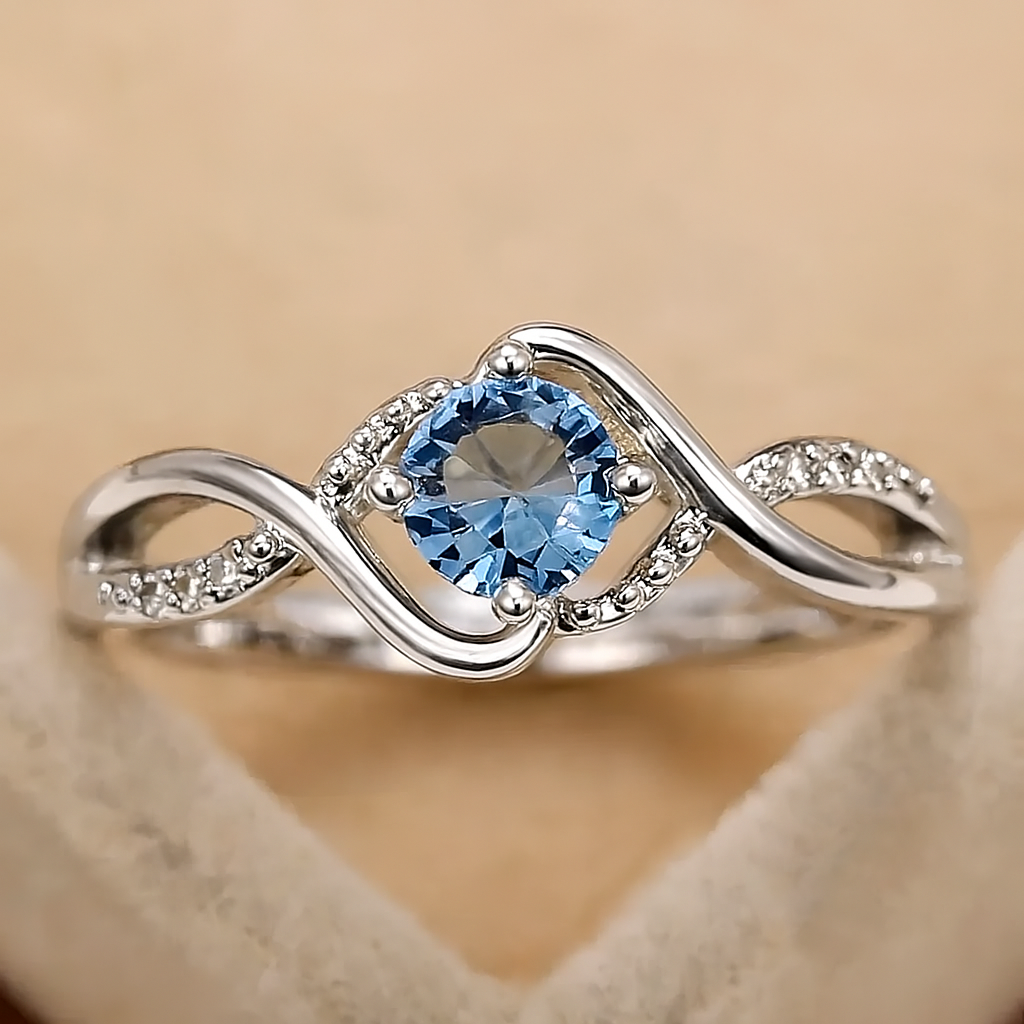 Silvery Light Luxury Ring Size N