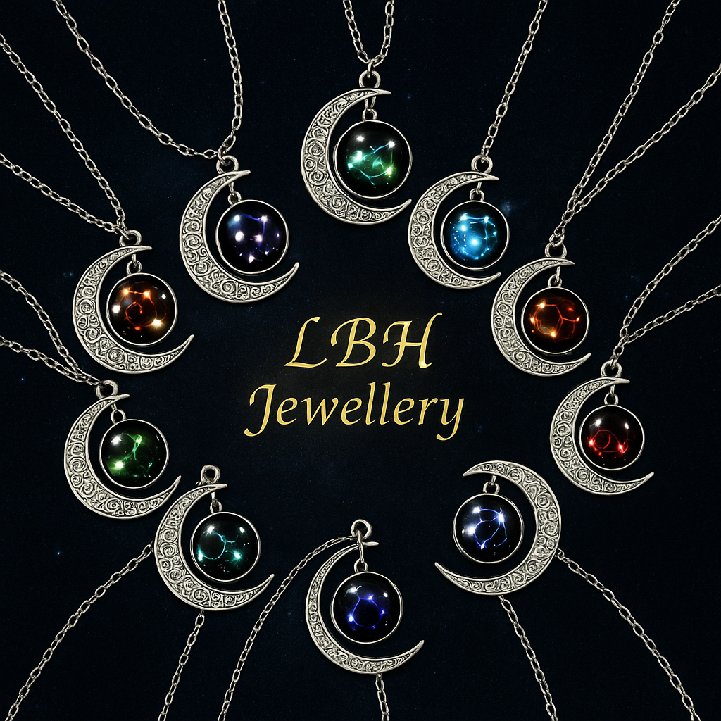 🌌 Constellation Luminous Moon Pendant Necklace Talisman