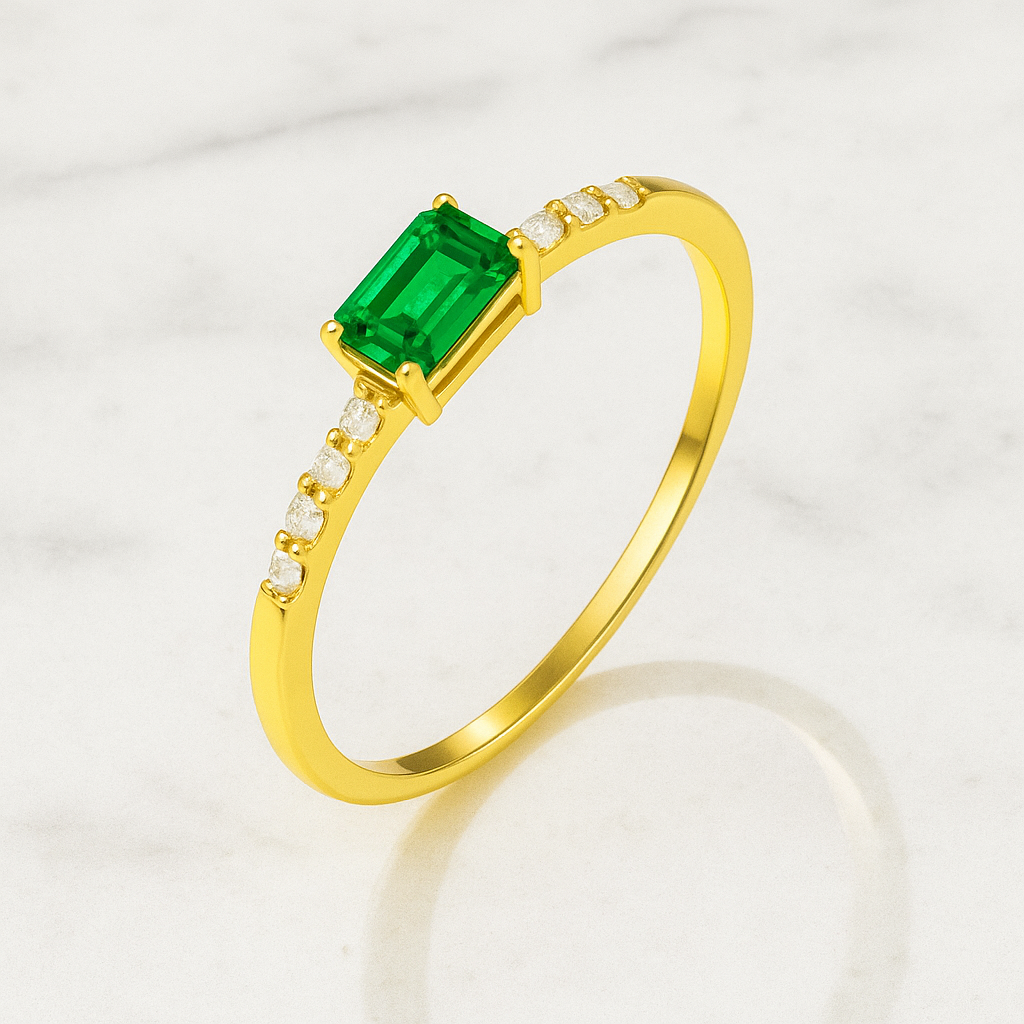 Gold Plated 925 Sterling Silver Gemstone Ring