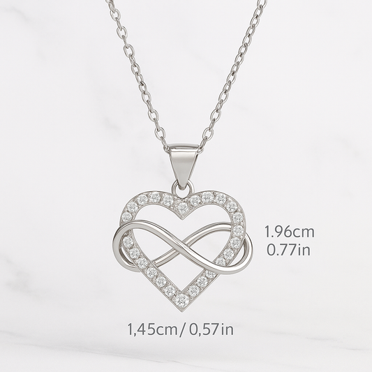 Elegant Infinity Heart Pendant Necklace