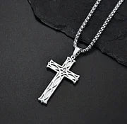Titanium Steel Cross Pendant Necklace ✝️