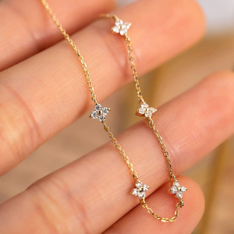 925 Sterling Silver Flower Bracelets