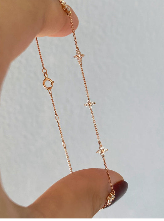 925 Sterling Silver Flower Bracelets