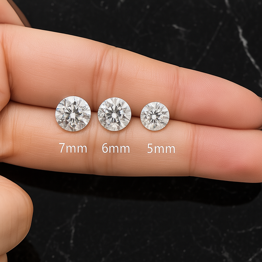 Sterling Silver 925 Zircon Geometric Ear Studs Various Sizes
