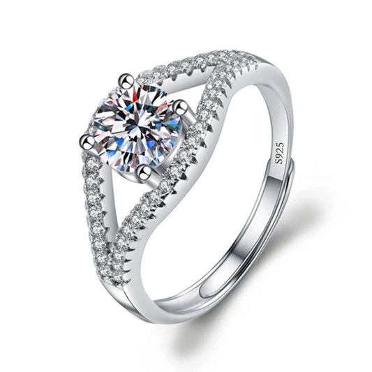 Copper Minimalist Classic Style Inlay Solid Colour Zircon Ring