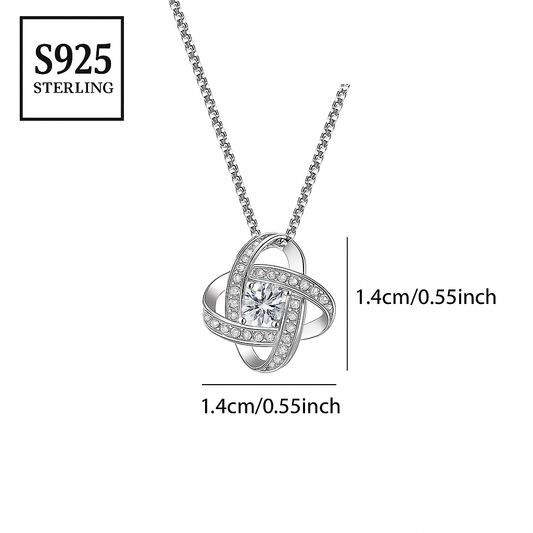 925 Silver Hypoallergenic Necklace Women's Clover Pendant