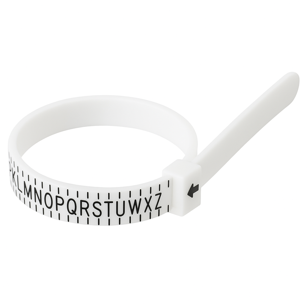 Adjustable White Plastic Ring Sizer – UK