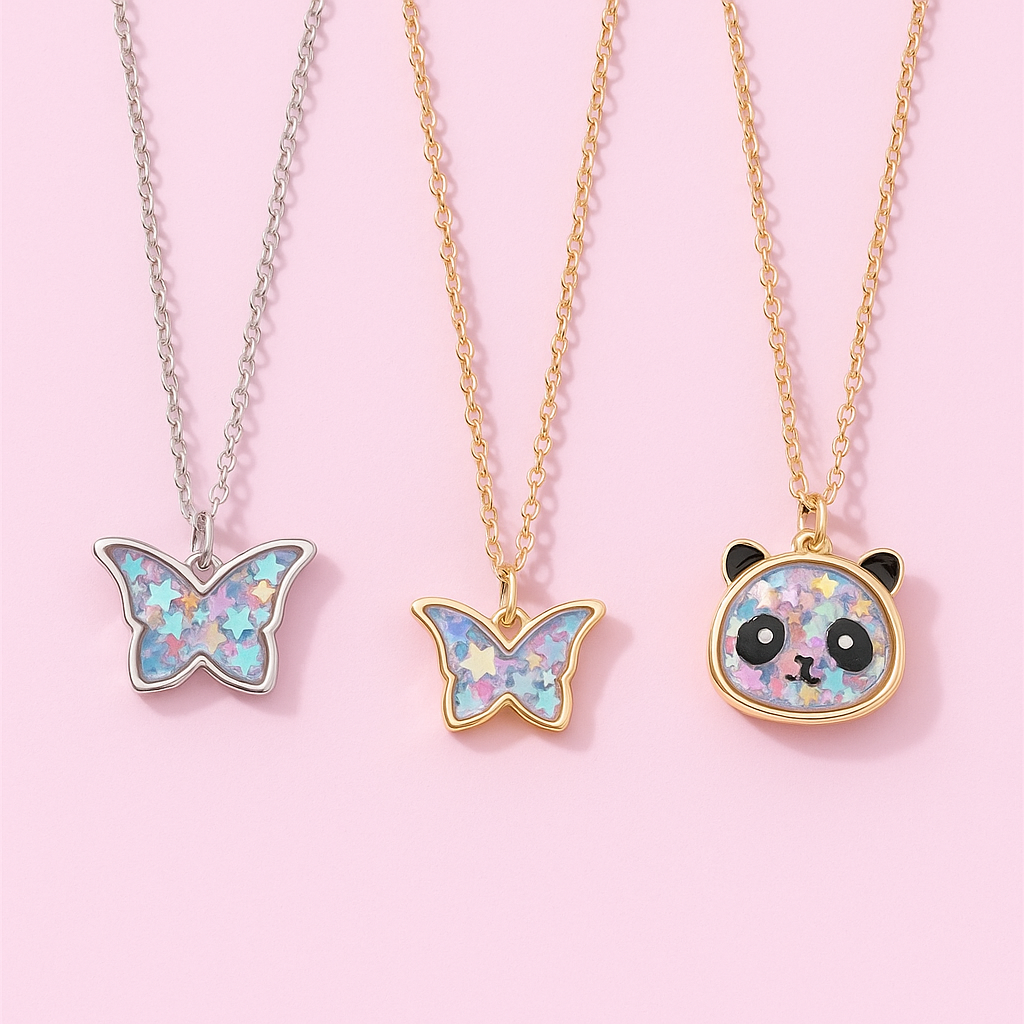Glitter Star Charm Necklace Collection