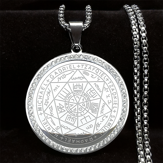 Seven Archangels Medal Necklace – Seal of Solomon Protection - Unisex