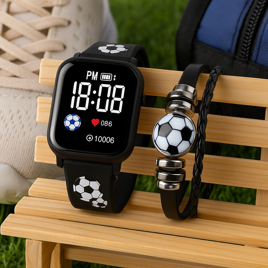 Football Smart Watch & Bracelet Set (Unisex)