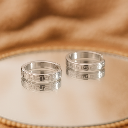 Greek Key Hoop Earrings