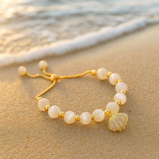 Summer Shell Copper Bracelets Opal/Fresh Water Pearl