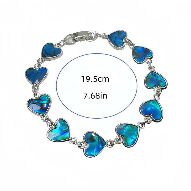 Heart-Shaped Abalone Shell Bracelet