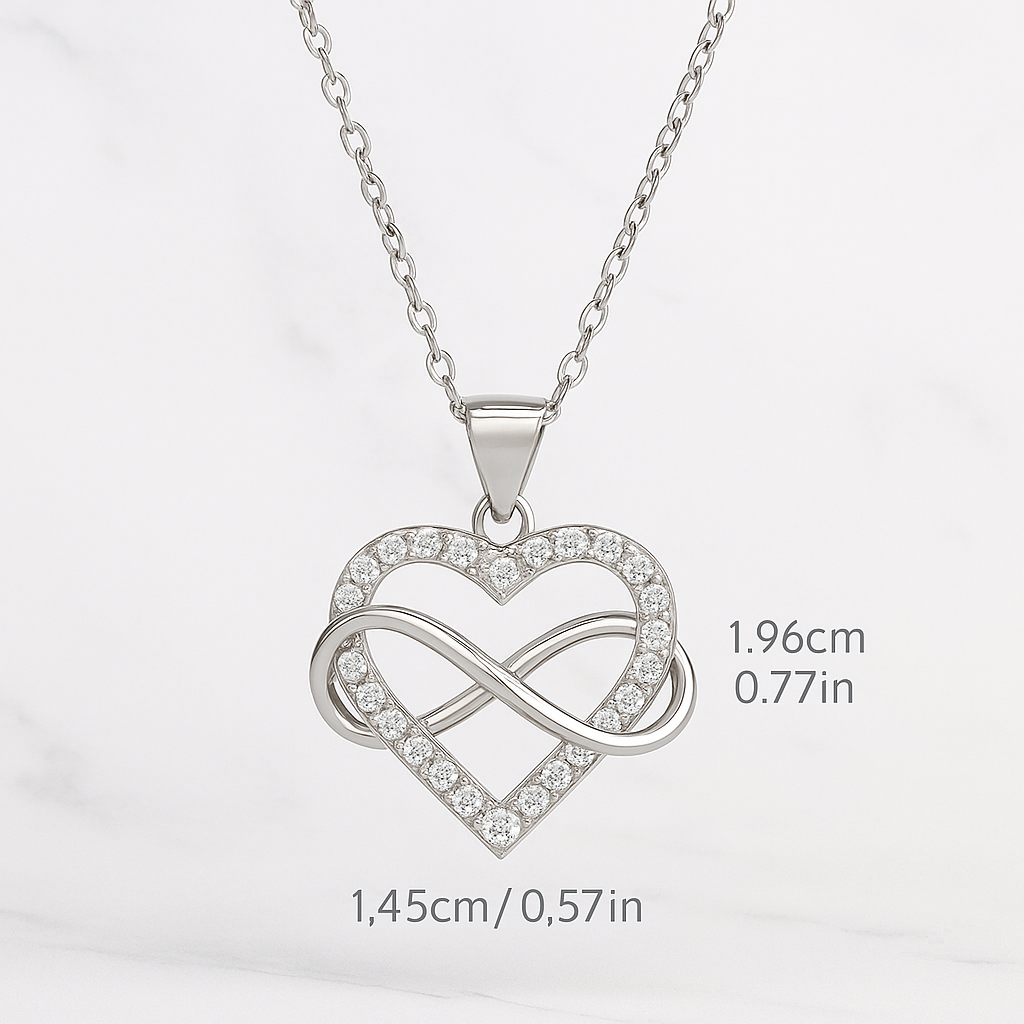 Elegant Heart Pendant Necklace – 925 Sterling Silver