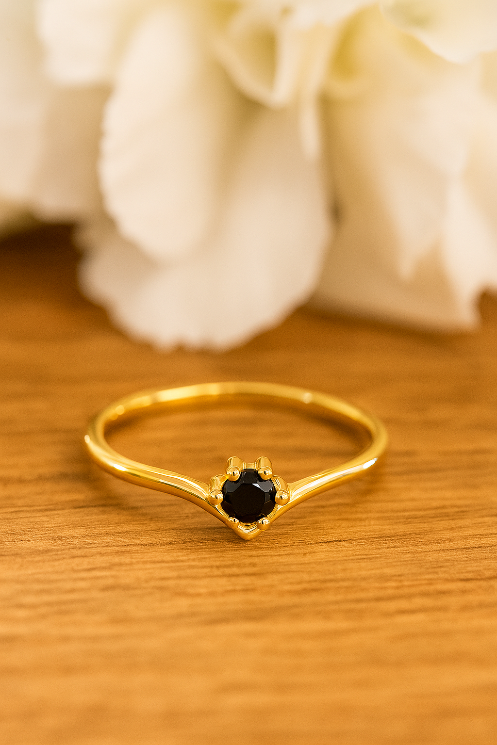 925 Sterling Silver Zircon Geometric Rings  Gold Plated