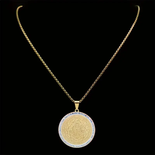 Seven Archangels Medal Necklace – Seal of Solomon Protection - Unisex