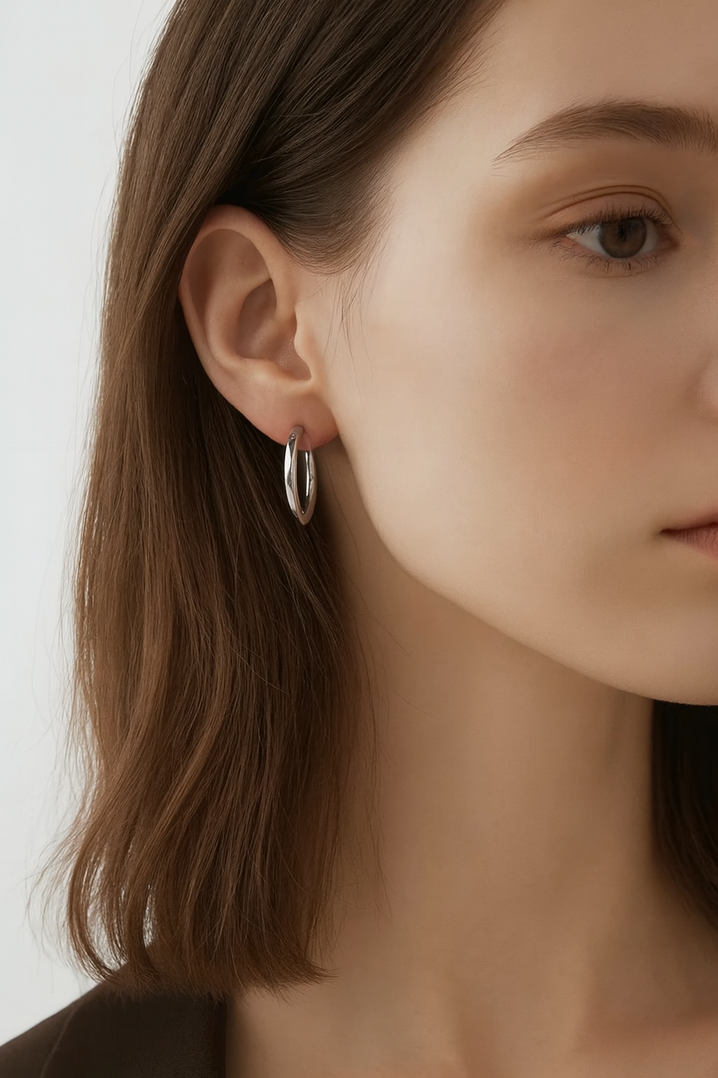 316L Stainless Steel Golden Hoop Earrings