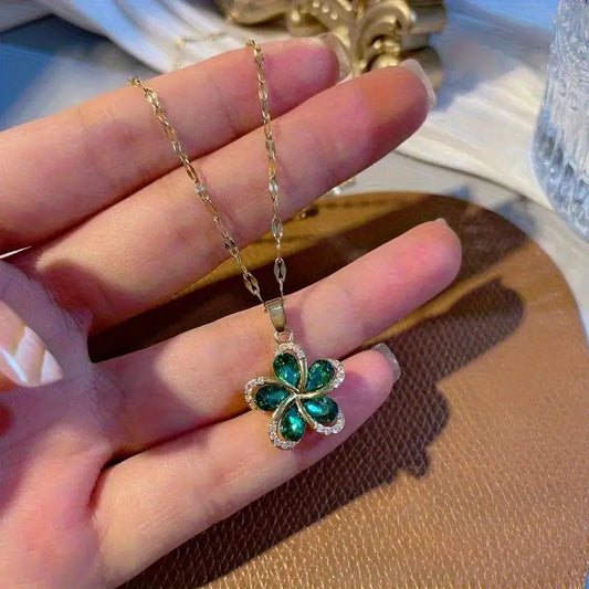 Vintage Flower Tassel Necklace