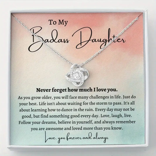 Badass Daughter Pendant Necklace Gift