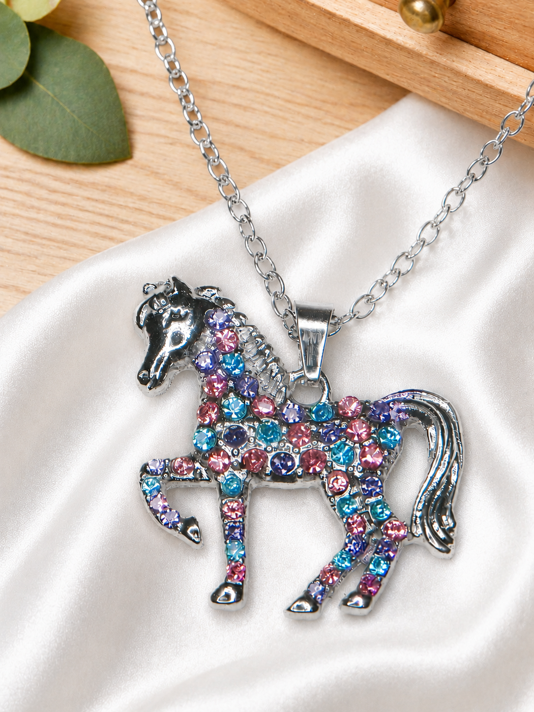 Exquisite Crystal Pony & Unicorn Pendant Necklaces