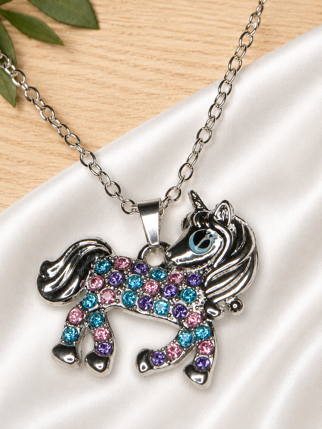 Exquisite Crystal Pony & Unicorn Pendant Necklaces