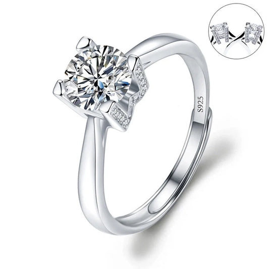 Copper Minimalist Classic Style Inlay Solid Color Zircon Ring Plated