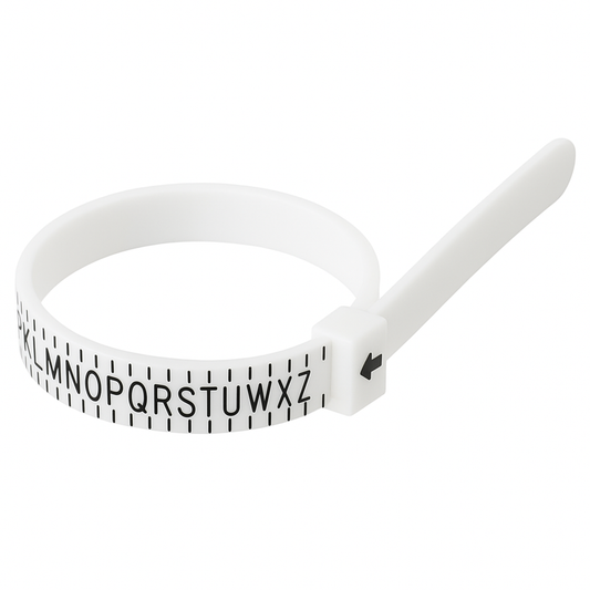 Adjustable White Plastic Ring Sizer – UK
