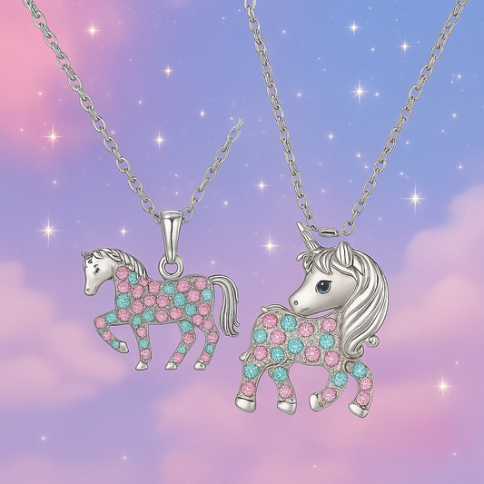 Exquisite Colourful Pony & Unicorn Pendant Necklaces