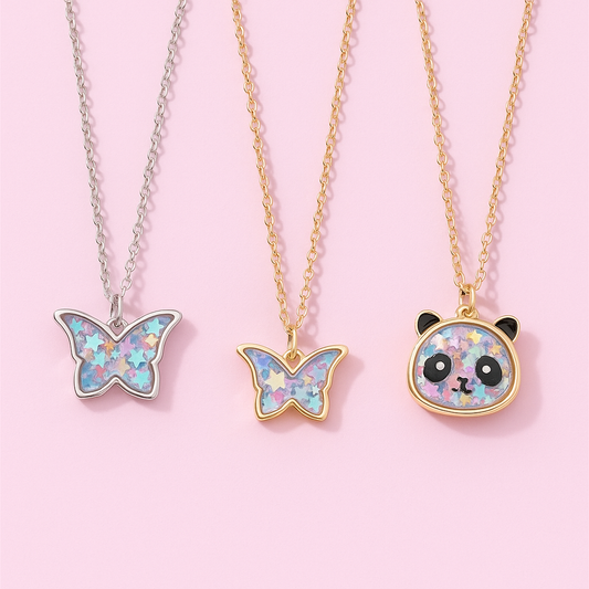 Glitter Star Charm Necklace Collection
