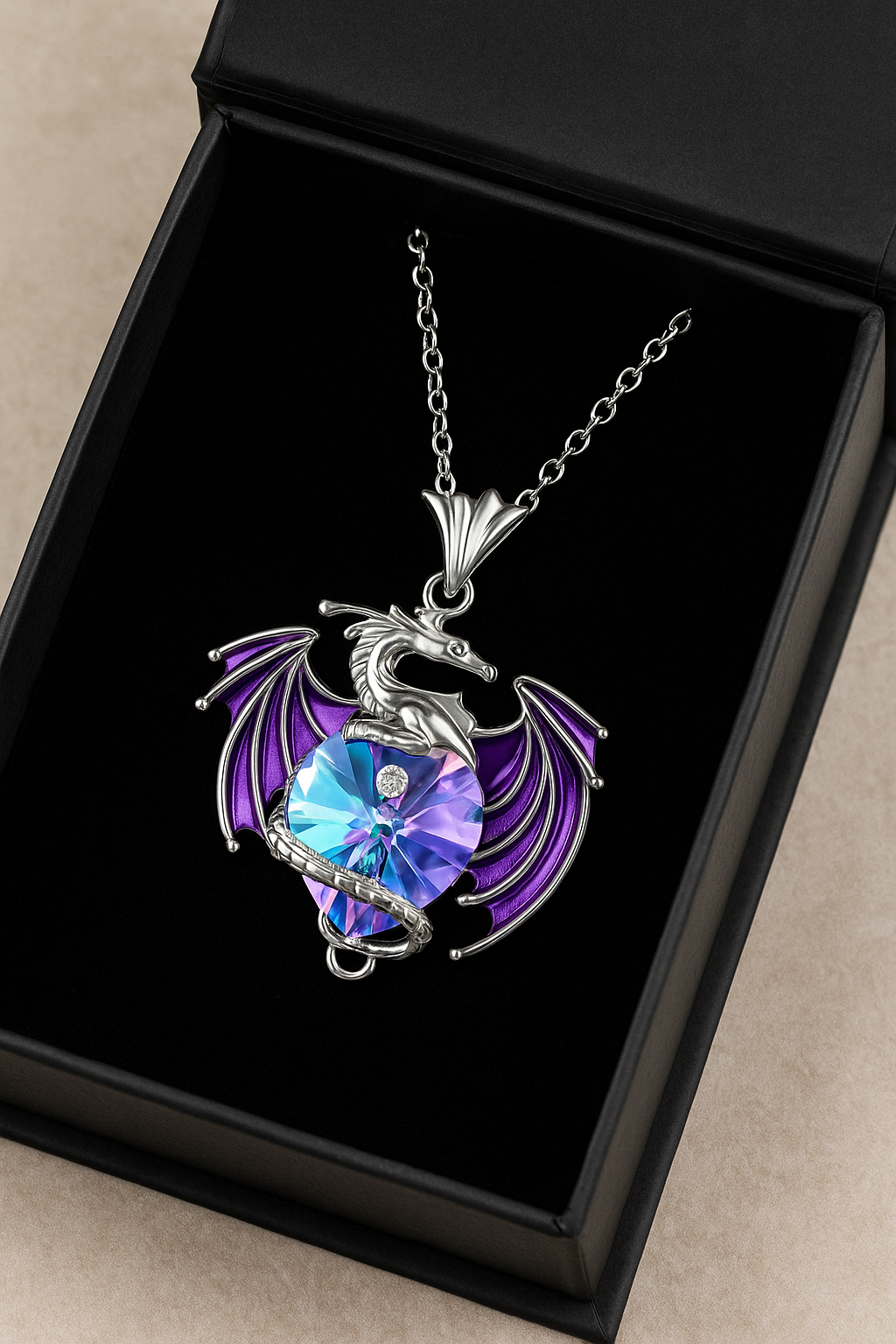 Enchanted Dragon Heart Necklace