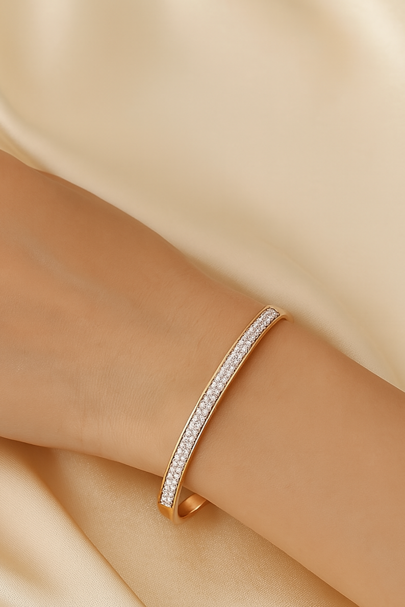Tracey Clay Titanium Zircon Bangle