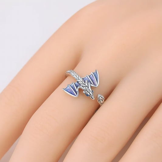 Purple Dragon Wing Cuff Ring - S925 plated