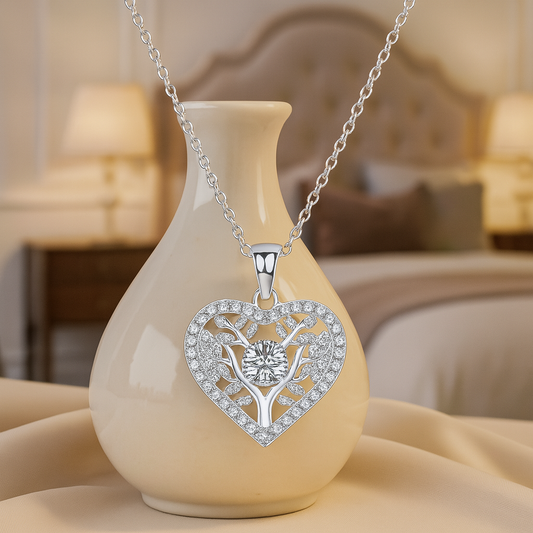 0.5ct Moissanite 925 Sterling Silver Pendant 18K Gold Plated Heart Shape Pendant Necklace