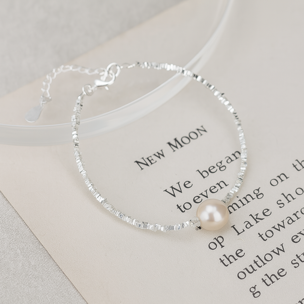 Silver Pearl Bracelet-Silver|925 Silver