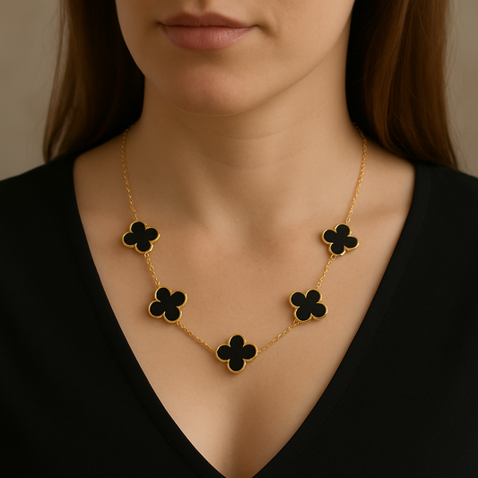 Minimalist Quadrilateral Geometric Titanium Steel 18K Gold Plated Necklaces