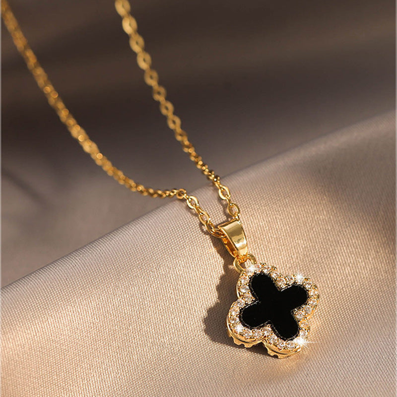 Gold / Silver Double sided Four-Leaf Clover Necklace