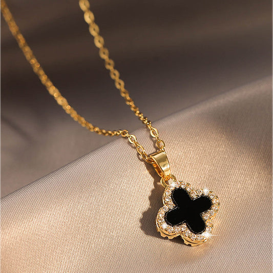Gold / Silver Double sided Four-Leaf Clover Necklace