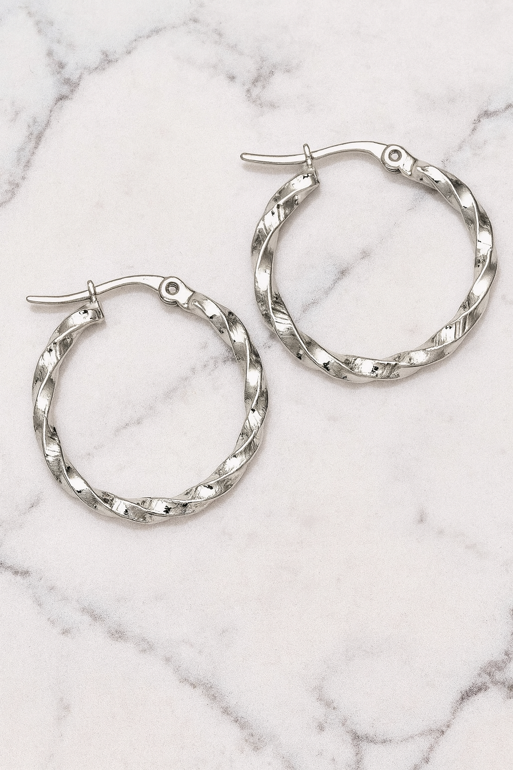 Twisted Gold PVD Hoop Earrings